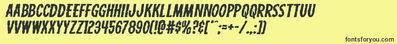 Carnivalcorpseexpandital Font – Black Fonts on Yellow Background