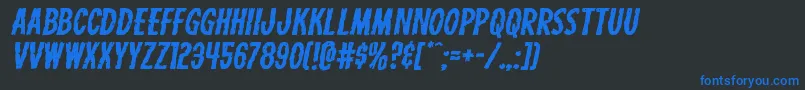 Carnivalcorpseexpandital Font – Blue Fonts on Black Background