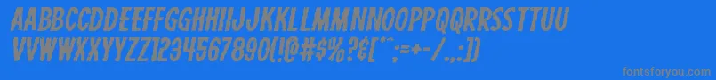 Carnivalcorpseexpandital Font – Gray Fonts on Blue Background