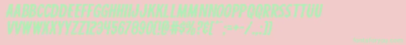 Carnivalcorpseexpandital Font – Green Fonts on Pink Background