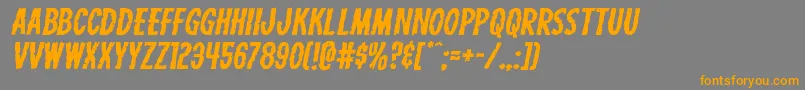 Carnivalcorpseexpandital Font – Orange Fonts on Gray Background