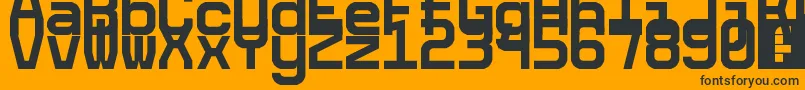 Шрифт 5cetaMono – чёрные шрифты на оранжевом фоне