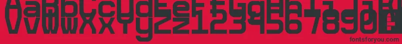 5cetaMono Font – Black Fonts on Red Background