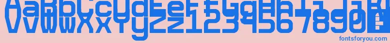 5cetaMono Font – Blue Fonts on Pink Background
