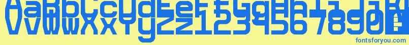 5cetaMono Font – Blue Fonts on Yellow Background