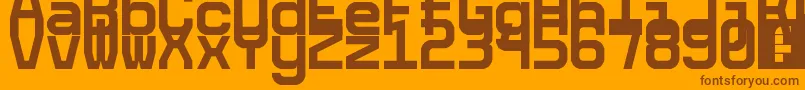 5cetaMono Font – Brown Fonts on Orange Background