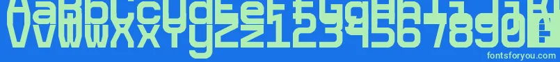 5cetaMono Font – Green Fonts on Blue Background