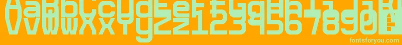 5cetaMono Font – Green Fonts on Orange Background