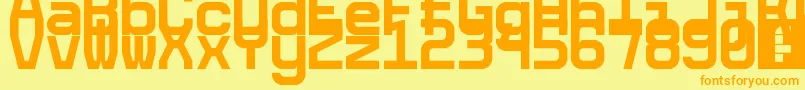 5cetaMono Font – Orange Fonts on Yellow Background