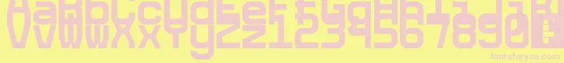 5cetaMono Font – Pink Fonts on Yellow Background