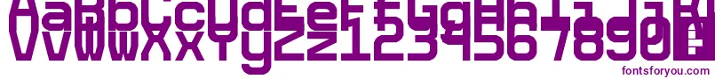 Czcionka 5cetaMono – fioletowe czcionki na białym tle
