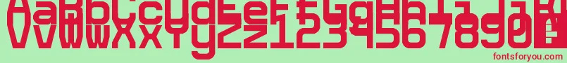 5cetaMono Font – Red Fonts on Green Background