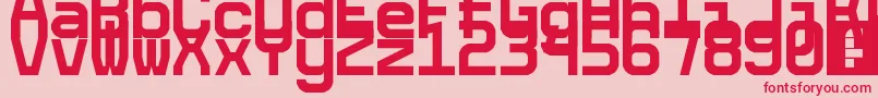 Police 5cetaMono – polices rouges sur fond rose