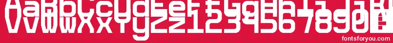 フォント5cetaMono – 赤い背景に白い文字