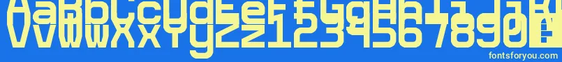 5cetaMono Font – Yellow Fonts on Blue Background