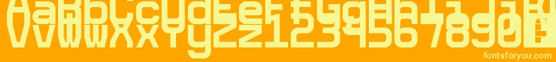 5cetaMono Font – Yellow Fonts on Orange Background