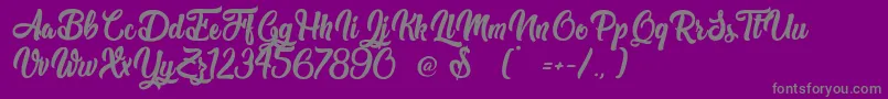 TheWestGate Font – Gray Fonts on Purple Background