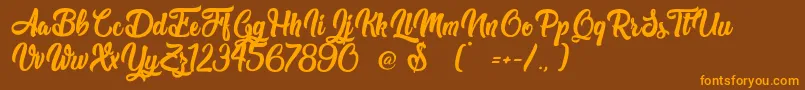 TheWestGate Font – Orange Fonts on Brown Background