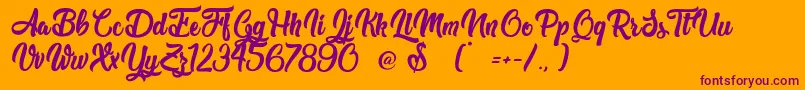 TheWestGate Font – Purple Fonts on Orange Background