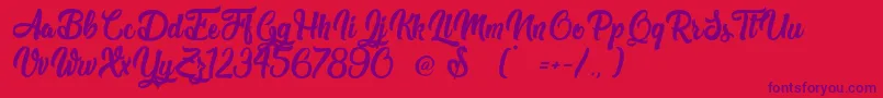 TheWestGate Font – Purple Fonts on Red Background