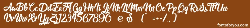 TheWestGate Font – White Fonts on Brown Background