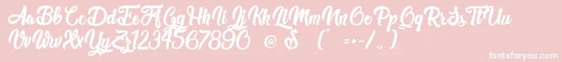 TheWestGate Font – White Fonts on Pink Background