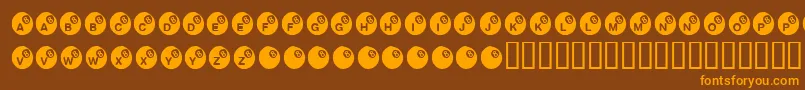 More about KrEightBall Font KrEightBall Font – Orange Fonts on Brown Background