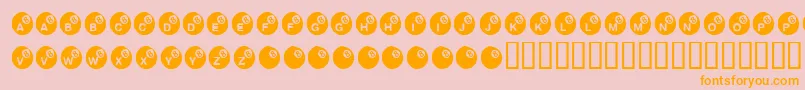 En savoir plus sur la police KrEightBall Police KrEightBall – polices orange sur fond rose
