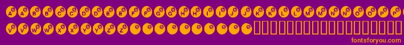 More about KrEightBall Font KrEightBall Font – Orange Fonts on Purple Background
