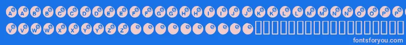 KrEightBall Font – Pink Fonts on Blue Background