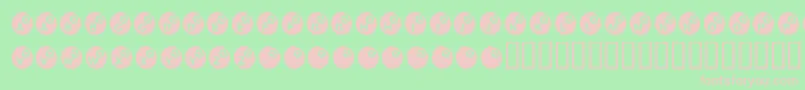 KrEightBall Font – Pink Fonts on Green Background