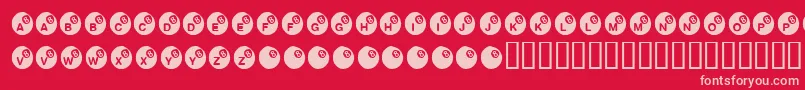 KrEightBall Font – Pink Fonts on Red Background