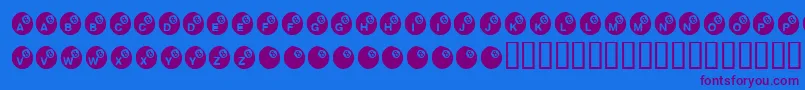 KrEightBall Font – Purple Fonts on Blue Background