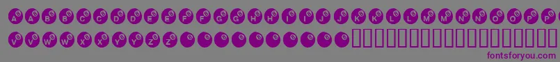 KrEightBall Font – Purple Fonts on Gray Background