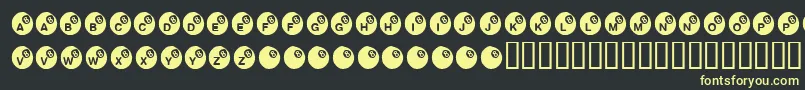 KrEightBall Font – Yellow Fonts on Black Background