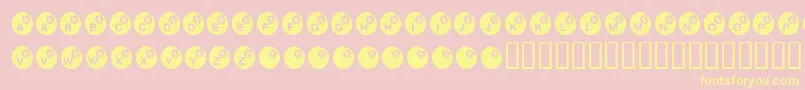 KrEightBall Font – Yellow Fonts on Pink Background