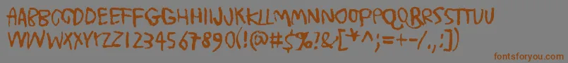 TrashMoreTrash Font – Brown Fonts on Gray Background