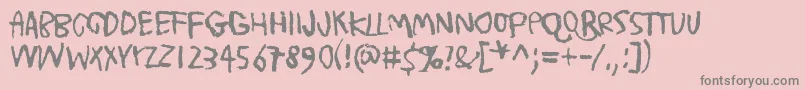 TrashMoreTrash Font – Gray Fonts on Pink Background