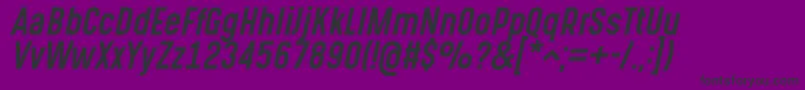 フォントGotchaGothicItalic – 紫の背景に黒い文字