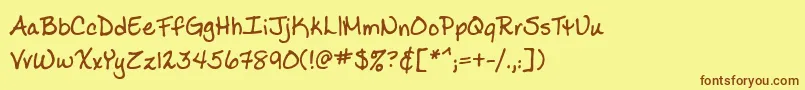fuente Ladylike – Fuentes Marrones Sobre Fondo Amarillo