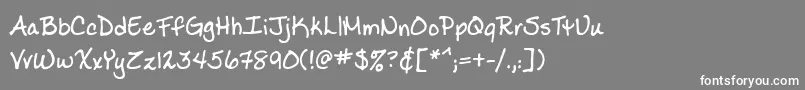 Ladylike Font – White Fonts on Gray Background