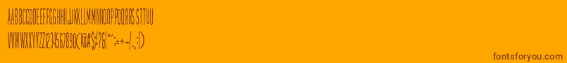 フォントTallierstGrustampa – オレンジの背景に茶色のフォント