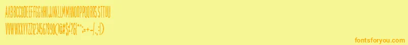 Fonte TallierstGrustampa – fontes laranjas em um fundo amarelo