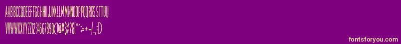 TallierstGrustampa-fontti – keltaiset fontit violetilla taustalla