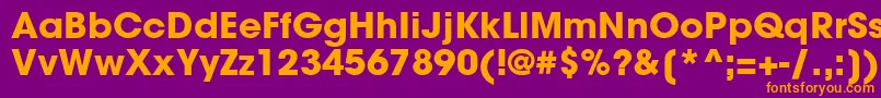 ItcAvantGardeGothicLtBold Font – Orange Fonts on Purple Background