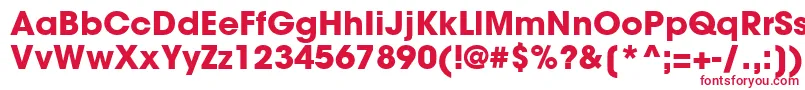 ItcAvantGardeGothicLtBold-fontti – punaiset fontit valkoisella taustalla