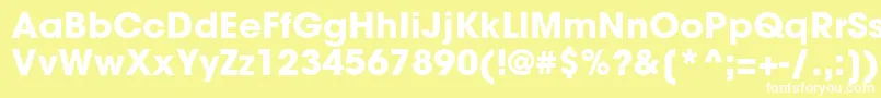 ItcAvantGardeGothicLtBold Font – White Fonts on Yellow Background