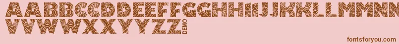 SimplaDemo Font – Brown Fonts on Pink Background