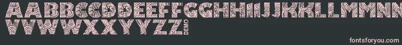 SimplaDemo Font – Pink Fonts on Black Background