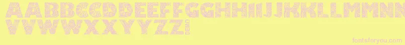 SimplaDemo Font – Pink Fonts on Yellow Background